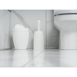 Addis Faux Hessian white bathroom bin 5 litre - British product