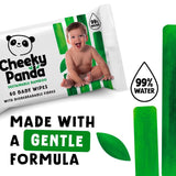 The Cheeky Panda unscented baby wipes 60 wipes (British brand)