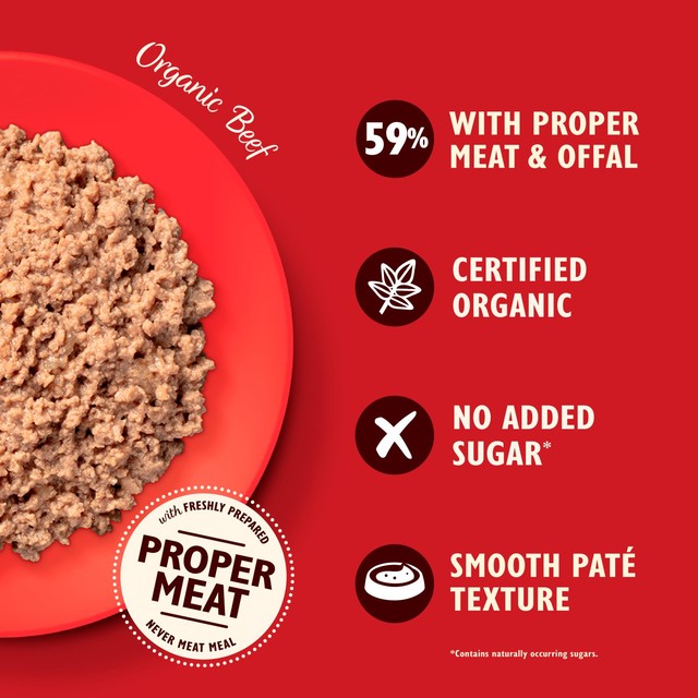 Lily's Kitchen organic beef dinner cat food 85g, UK version
