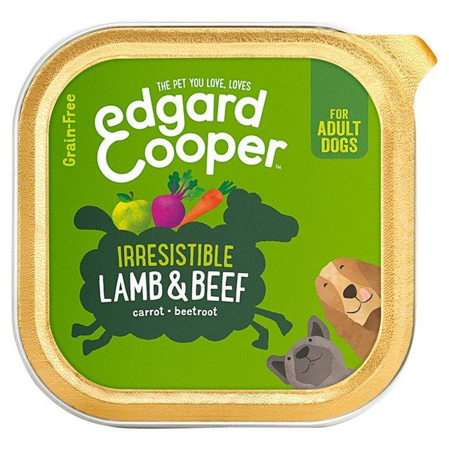 Edgard & Cooper wet dog food with lamb and beef - British product