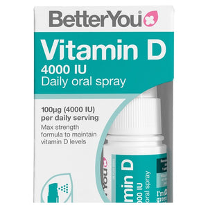 BetterYou Vitamin D4000IU Oral Spray Vitamin D Supplement 15ml