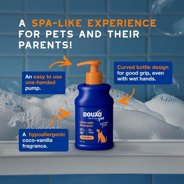 Douxo Spa 2-in-1 detangling dog shampoo 250ml (British brand)