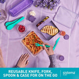 Sistema To Go cutlery travel set with storage case (British brand)