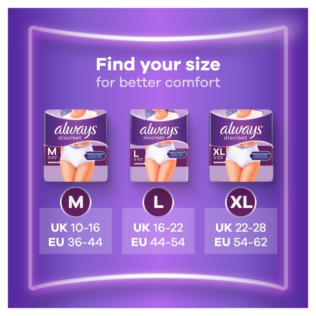 Always Discreet Incontinence Pants L - British product