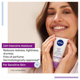 NIVEA Day Cream Moisturiser Sensitive Skin 50ml, imported from the UK