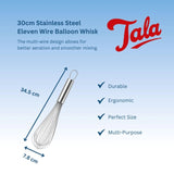 Tala stainless steel balloon whisk 30cm (British brand)