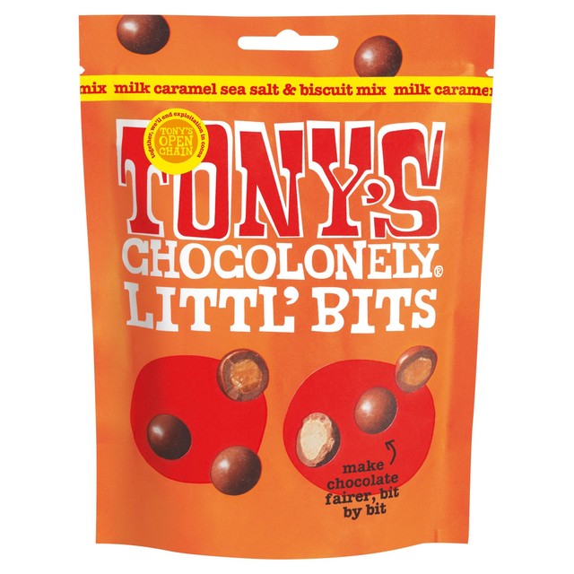 Tony's Chocolonely milk caramel sea salt biscuit mix 100g (British brand)