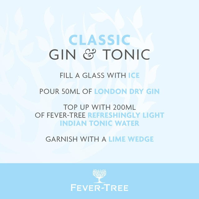 Fever-Tree light tonic water 4 x 200ml - British product
