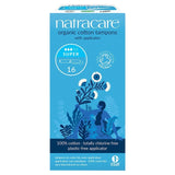 Natracare Organic Tampons Super with Applicator 16 pack, imported from the UK