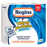 Regina Thirst Pockets kitchen roll 2 rolls, imported from the UK