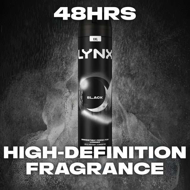 Lynx Black deodorant body spray 250ml, UK version
