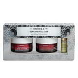 Korres Wild Rose day and night cream duo with Golden Krocus serum, UK version