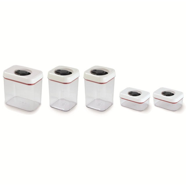 Zyliss Twist & Seal food storage containers with 475ml, 1L, and 1.6L sizes (British brand)