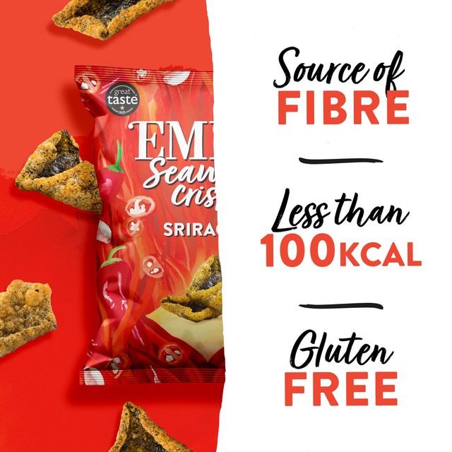 Emily Sriracha Seaweed Crisps 18g - British product
