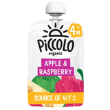 Piccolo apple raspberry organic baby food pouch 100g, imported from the UK