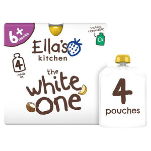 Ella's Kitchen The White One Smoothie 4 Pack Baby Food from 6+ Months 4 x 90g