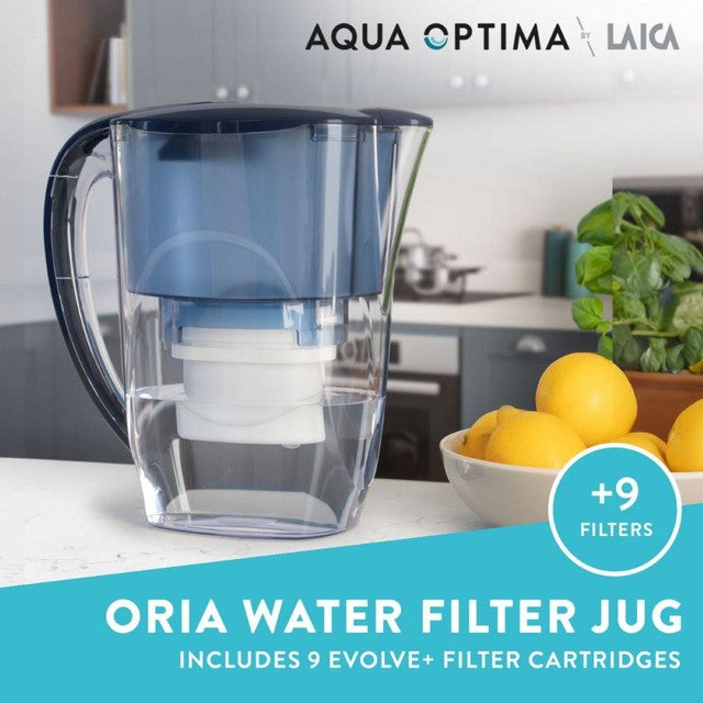 Aqua Optima Oria Blue water filter jug 2.8L - British product