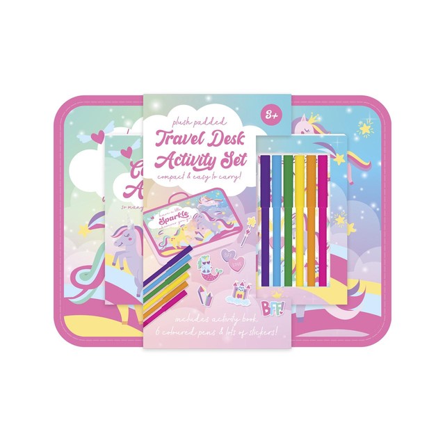 Gem Imports Girls Travel Desk Activity Set Unicorn Theme, UK version