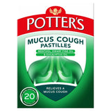 Potters Mucus Cough Pastilles 20 pastilles, imported from the UK