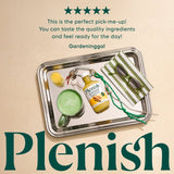 Plenish Apple and Ginger Shots 420ml, imported from the UK