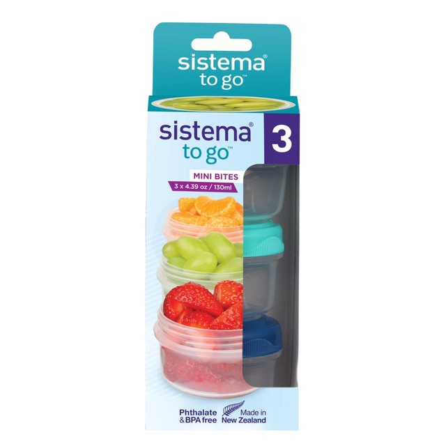 Sistema Mini Bites snack containers, imported from the UK