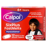 Calpol SixPlus Fastmelts Erdbeer-Schmerz- und Fiebertabletten, 12 Tabletten