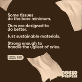 Naked Paper Unbleached Bamboo Facial Tissues 100 Sheets, imported from the UK