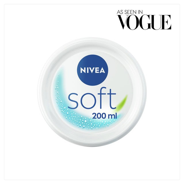 Nivea Soft Moisturiser Cream 200ml, imported from the UK