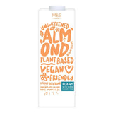 M&S M&S Plant Kitchen Unsweetened Almond Drink Milk Alternative 1L- Buy online at McGrocer