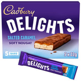 M&S Cadbury Delights Soft Nougat Salted Caramel Chocolate Bars 5 x 22g- Buy online at McGrocer