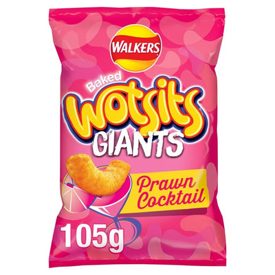 Walkers Wotsits Giants Prawn Cocktail Baked Corn Puffs 105g