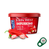 M&S John West Chilli & Garlic No Drain Tuna Infusions Canned Tuna 80g- Buy online at McGrocer