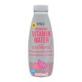 M&S M&S Hydrating Pomegranate & Raspberry Puree Vitamin Water 500ml- Buy online at McGrocer