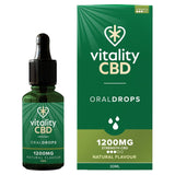 Vitality CBD Natural Flavour Oral Drops 30ml (British brand)