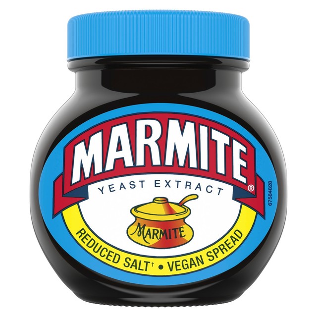 Marmite reduced salt yeast extract spread 250g, imported from the UK