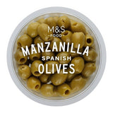 M&S M&S Spanish Pitted Mild Manzanilla Green Olives 157g- Buy online at McGrocer