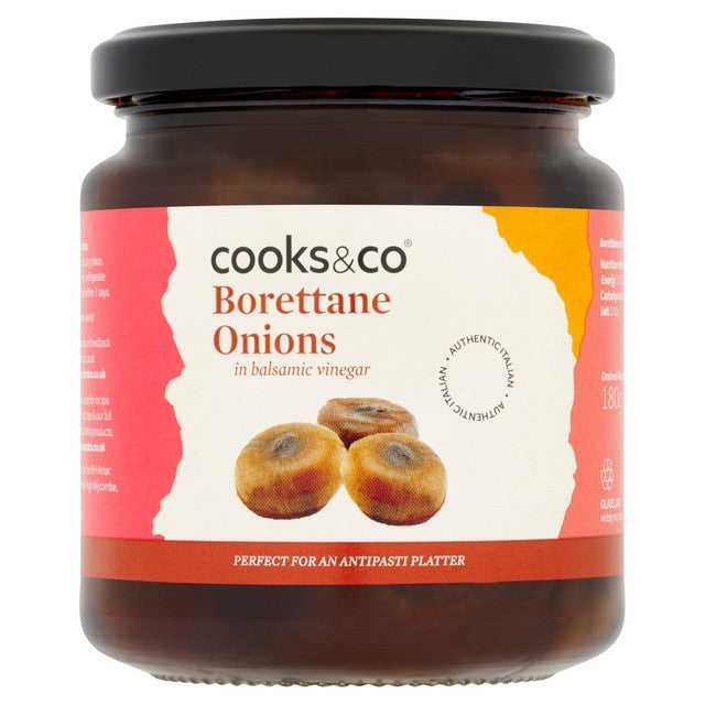 Cooks & Co grilled borettane onions in balsamic vinegar 280g - British product
