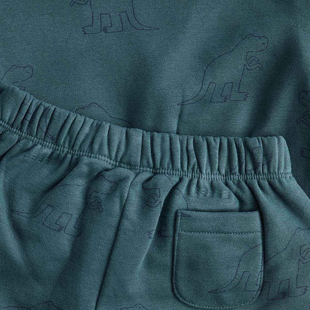 M&S children's dinosaur sweat outfit blue mix 18-24 months, imported from the UK