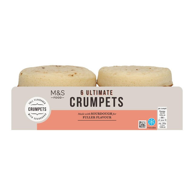M&S Ultimate Crumpets Sourdough 6 Pack (British brand)