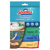 Spontex microfibre cleaning kit cloths and duster - British product