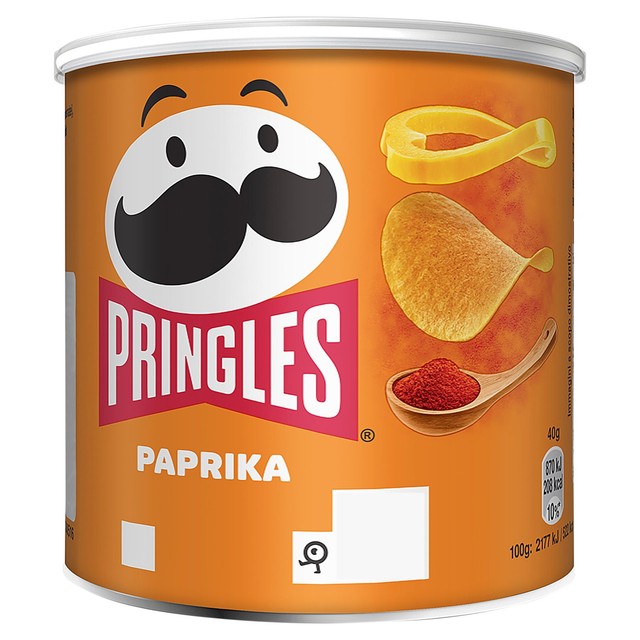 Pringles paprika crisps 40g, imported from the UK