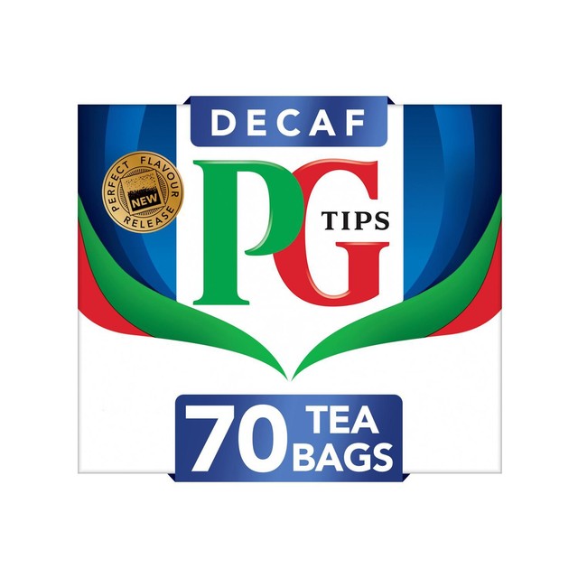 PG Tips decaf black tea bags 203g, imported from the UK