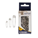 Korbond assorted safety pins 100 pack, UK version