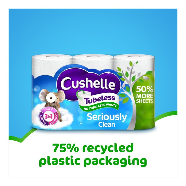 Cushelle original mega toilet rolls 6 pack - British product