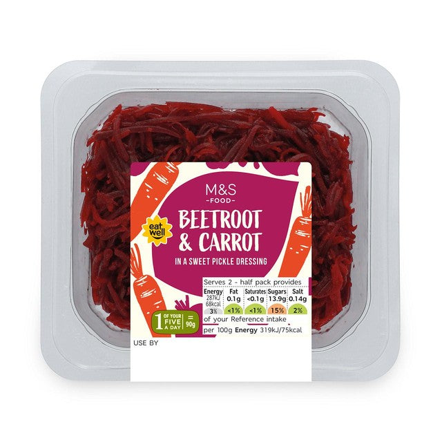 M&S beetroot and carrot pickled vegetables (British brand)