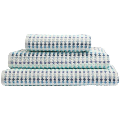 M&S M&S Pure Cotton Spotty Striped Bath Towel, Blue- Buy online at McGrocer