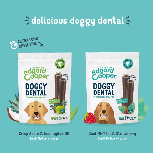 Edgard Cooper apple eucalyptus dog dental sticks - British product