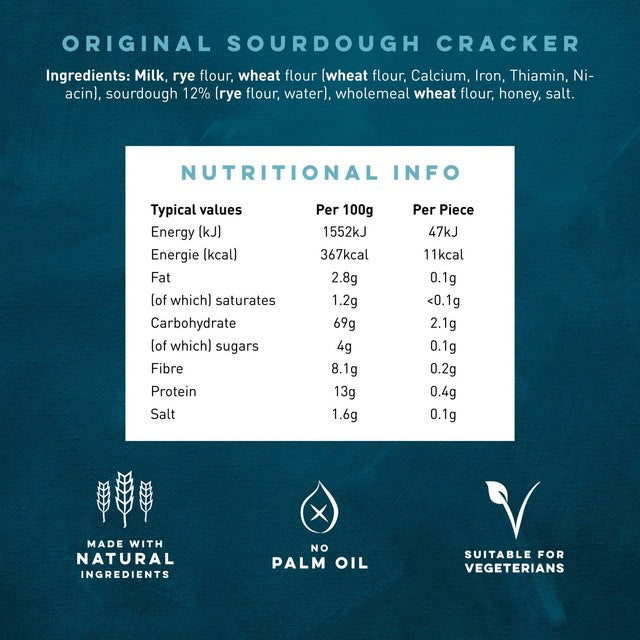 Peter's Yard original sourdough crackers twin pack, imported from the UK