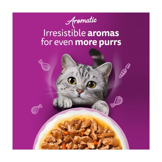 Whiskas wet cat food pouches Aromatic Fusion in Gravy 12 x 85g (British brand)