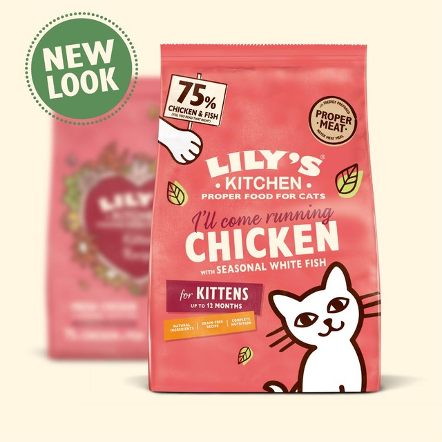 Lily's Kitchen dry kitten food chicken and white fish 800g, UK version